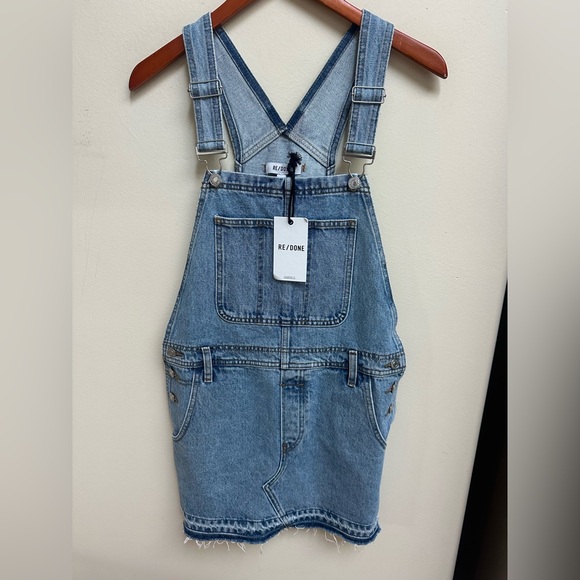 NWT Re/Done Denim Overall Dress